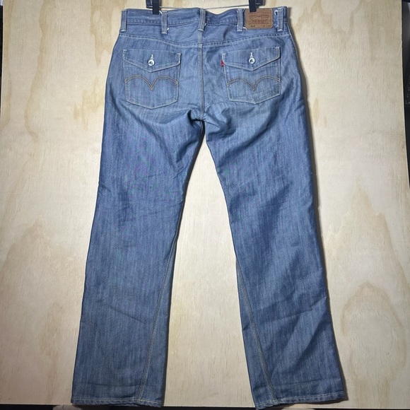 Levis 514 38X32 Men’s Slim Straight Jeans Blue Denim Stretch Button Pocket - Picture 9 of 14